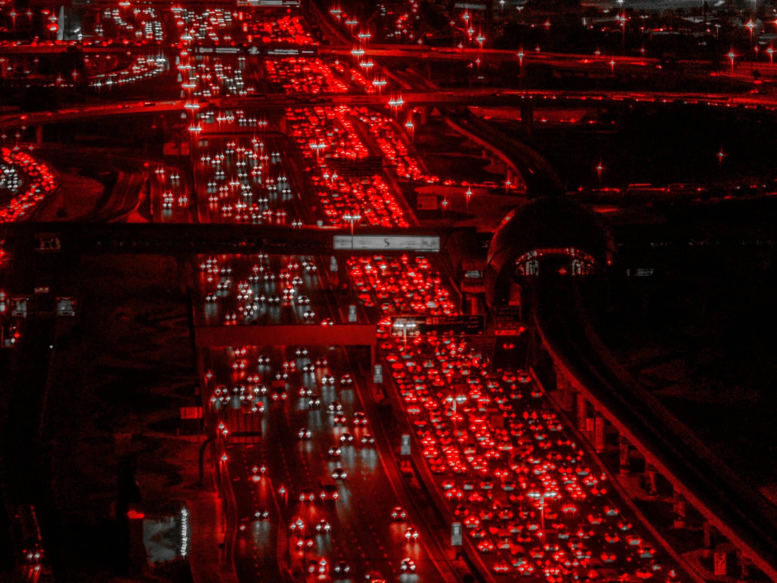 Data debt and how to pay it off 1 Stylized photograph of a traffic jam. It is standing in as a representation of data debt.